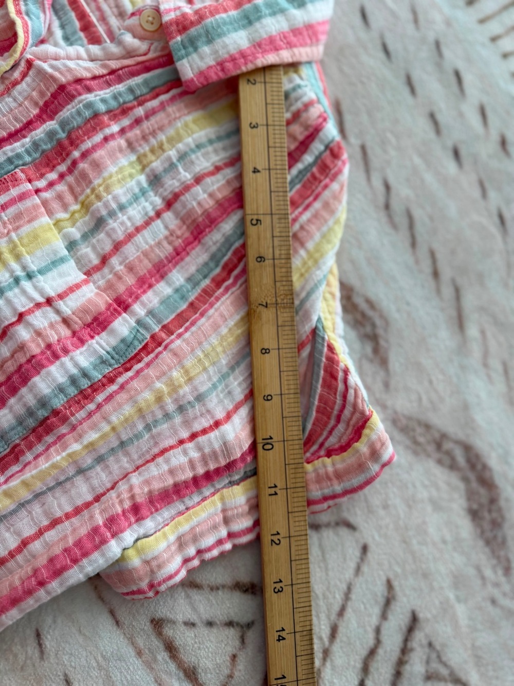 Style & Co. Pink Multi Short-Sleeve Striped Button-Down Shirt - Picture 6 of 7
